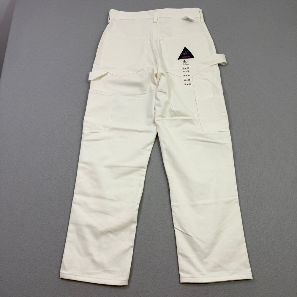 Vintage Centaur Double Knee Painter Pants Men's 30x30 White Canvas Carpenter NEW - Picture 7 of 10